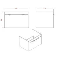 Shoreditch 65cm Single Drawer Matt White - 1