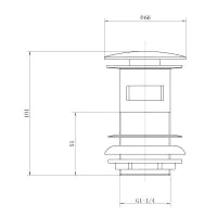 LUXE81 Matte White Basin Waste Slotted - 2