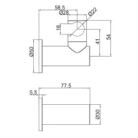 Round Chrome Shower Handset Bracket - 1