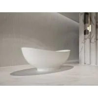 Luxe Perth 1600 Moon freestanding Solid Surface Matt Bath  - 4