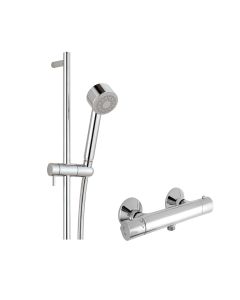 Just Taps Coll Touch Chrome Thermostatic Valve & Slide Rail