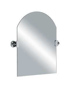 Lefroy Brooks Edwardian 500 x 400 Dome Tilting Mirror - Silver Nickel