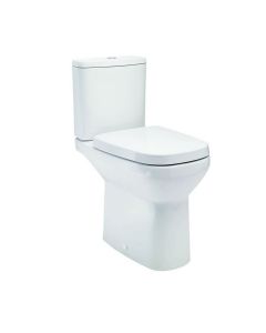 MyHome Round Close Coupled Open Back Pan - White Gloss