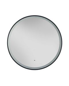 Newick Illuminated Mirror Circular 800mm Black Frame