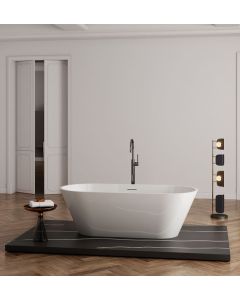 Luxe Devon 1700 Oval Freestanding Acrylic Bath