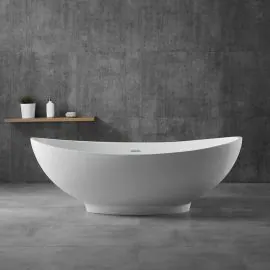 Luxe Perth 1600 Moon freestanding Solid Surface Matt Bath 