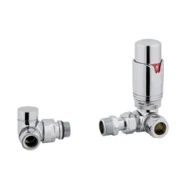 Eastbrook Chrome Corner Thermostatic Radiator Valves (Pair)