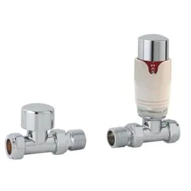 Eastbrook Straight Thermostatic Radiator Valves (Pair)