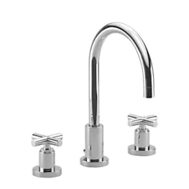 Dornbracht three hole basin mixer with pop-up waste - Platinum 