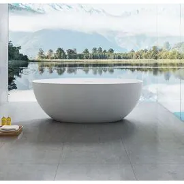 Luxe Stirling 1700 Oval Freestanding Solid Surface Bath 