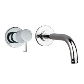 Just Taps Florentine Chrome Single Lever Wall Mounted Basin Mixer 