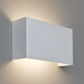 Astro Lighting Pella Rectangular Horizontal White Wall Light Plaster Finish