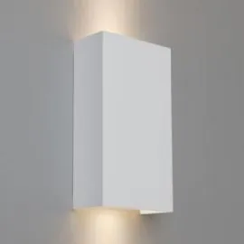 Astro Lighting Pella Rectangular Vertical White Wall Light Plaster Finish