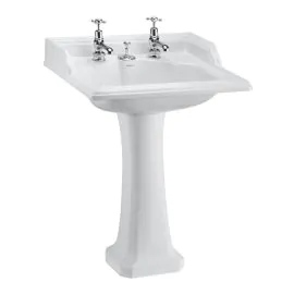 Burlington Classic Pedestal for Bathroom in White 