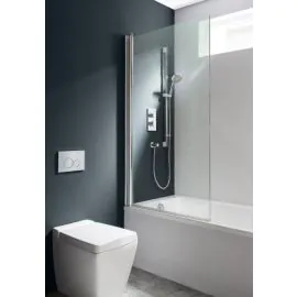 Crosswater Design Single Hinged Bath Screen 1500 x 850mm