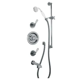 Lefroy Brooks Godolphin Conc Thermo Bath Shower Mixer - S/Nickel