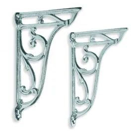 Lefroy Brooks Cistern Support Brackets (Pair) -Silver Nickel