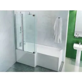 EcoSquare 1700 x 850mm Left Hand Acrylic Shower Bath