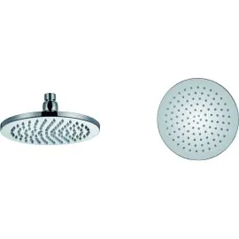 225mm Round Brass Shower Head w/ Brass Swivel Elbow