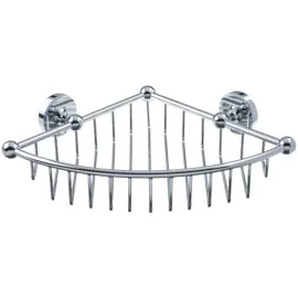 Heritage Corner Wire Basket - Chrome