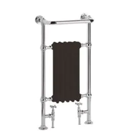 Baby Clifton Heating Towel Rail Chrome Black Bars inc Radiator Valves