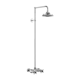 Eden Shower Bar Valve w/ Rigid Riser & Swivel Shower Arm