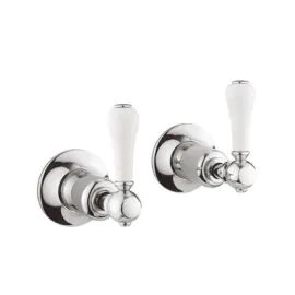 Crosswater Belgravia Lever Wall Mounted Stop Valves Chrome