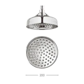 Crosswater Belgravia 200mm Traditional Shower Head Chrome