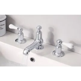 Crosswater Belgravia Lever Chrome 3-Hole Basin Mixer