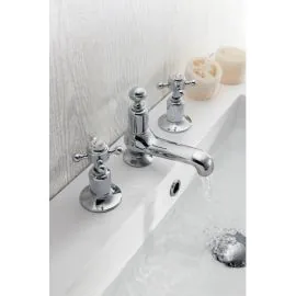 Crosswater Belgravia Crosshead 3 Tap Hole Basin Mixer