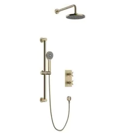 Salcombe Concealed Valve, Fixed Head & Shower Kit Brass