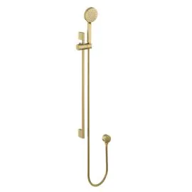 Hoxton Shower Set with Outlet Elbow Brushed Brass