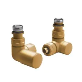 Crosswater MPRO Angled Rad Valve Brushed Brass