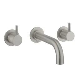 MPRO Bath 3 Hole Set Brushed Stainless Steel