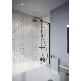 Crosswater Clear 6 Fixed Single Panel - 800mm Matt Black