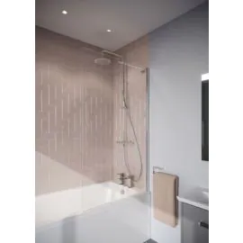 Crosswater Clear 6 Fixed Single Shower Panel in Chrome