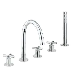 Crosswater MPRO Crosshead Bath 5 Hole Set Chrome