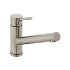 VADO Urban Mono Sink Mixer - Swivel Spout - Brushed Stainless Steel Finish