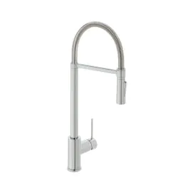 VADO Zoo Mono Sink Mixer - Pull Out Swivel Spout - Chrome Finish