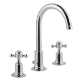 Just Taps Grosvenor cross 3 hole basin mixer