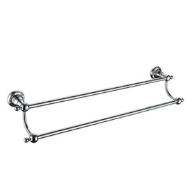 Holborn Wall Mounted Double Towel Rail - Chrome Finish