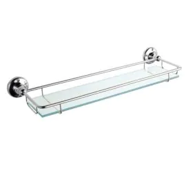 Victrion Wall Mounted Gallery Shelf in Chrome Finish