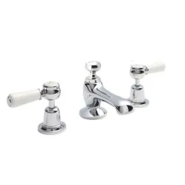 Strand Lever 3-hole Deck Mounted Basin Mixer Chrome