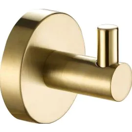 Single Robe Hook Brushed Brass a Chic and Durable Accessory