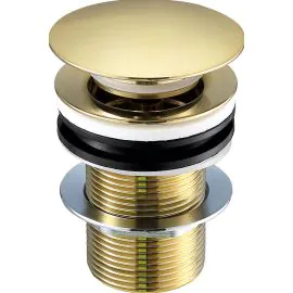 Click Clack Basin Waste Unslotted Brushed Brass