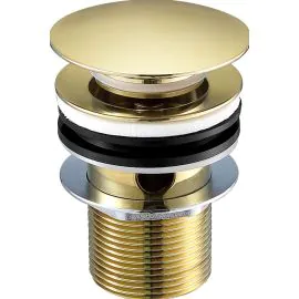 Click Clack Basin Waste Slotted Brushed Brass