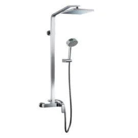 Just Taps Vue Single Lever Shower Mixer With Riser Rail Kit