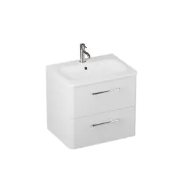 Camberwell 600 Wall Mounted basin w/ 1 Tap Hole White