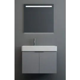 Essentials Blade 800x460mm Two Door Wall Hung Matt Grey Cabinet