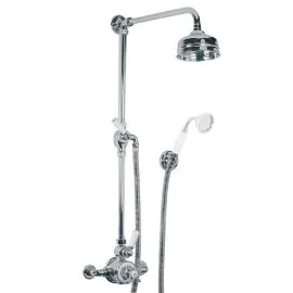 Lefroy Brooks Godolphin Exposed Thermostatic Shower Valve With Shower Kit, Riser & 5" Rose (choose finish)